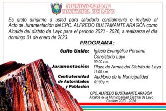 Invitación a Acto de Juramentación