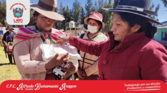 Entrega de productos del programa de vaso de leche