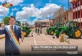 Alcalde de Layo adquiere 4 tractores agrícolas para atender a los agricultores