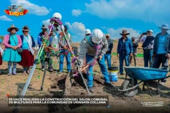 Construcción del salón comunal multiuso para la comunidad Urinsaya Collana