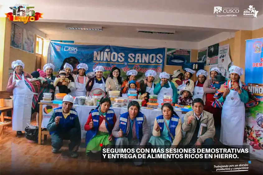 Continuamos con sesiones demostrativas y entrega de alimentos ricos en hierro