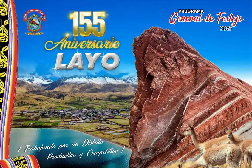 Programa general por el 155 aniversario del distrito de Layo - 2023