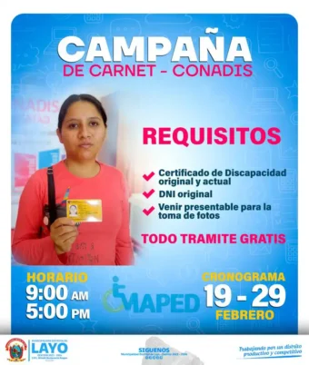 Campaña Gratis de Carnet CONADIS